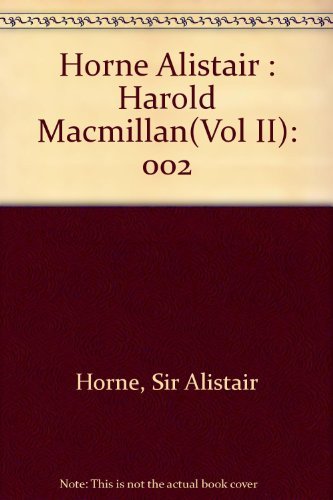 cover image Harold MacMillan: Volume 2: 1957-1986
