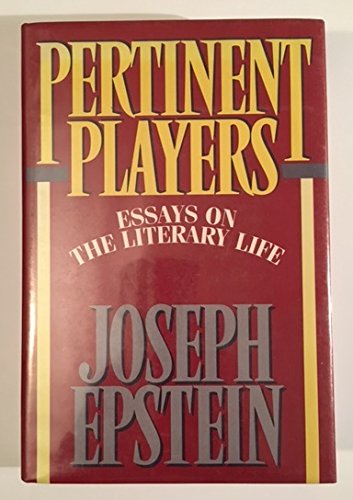 cover image Pertinent Players: Essays on the Literary Life