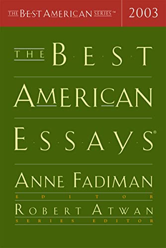 cover image BEST AMERICAN ESSAYS 2003