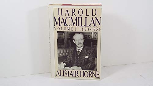 cover image Harold MacMillan: 2volume 1: 1894-1956