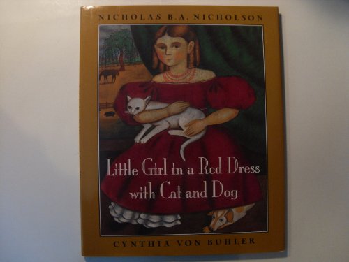 cover image Little Girl in a Red Dress with Cat and Dog