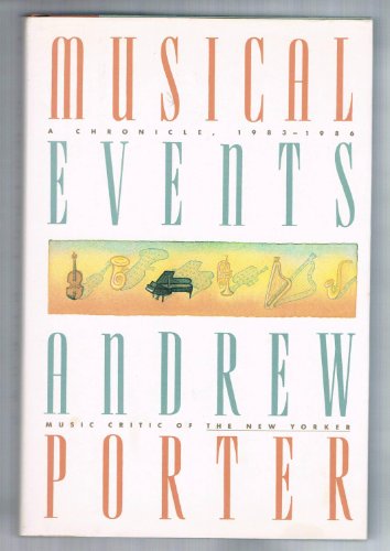 cover image Musical Events: A Chronicle, 1983-1986