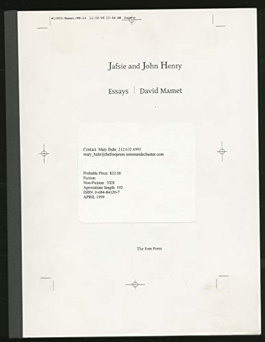 cover image Jafsie and John Henry: Essays