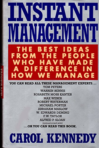 cover image Instant Management: The Best Ideas from the People Who Have Made a Difference in How We Manage