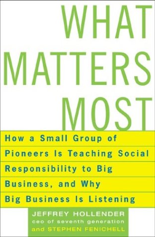 cover image WHAT MATTERS MOST: Business, Social Responsibility, and the End of the Era of Greed