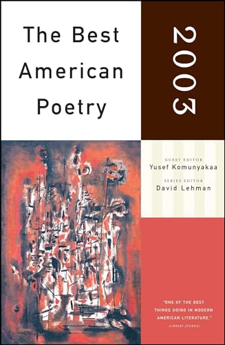 cover image THE BEST AMERICAN POETRY 2003