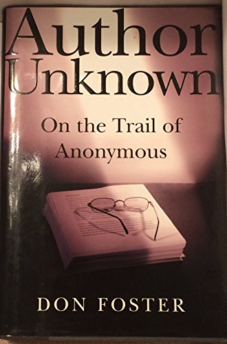 cover image Author Unknown: On the Trail of Anonymous