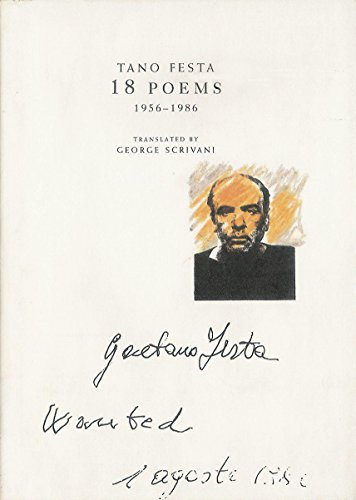 cover image Tano Festa Eighteen Poems, 1956-1986