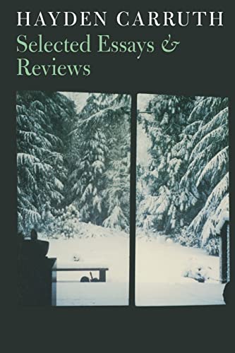 cover image Hayden Carruth: Selected Essays & Reviews