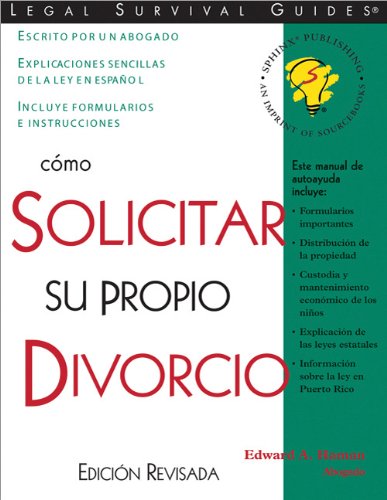 cover image Como Solicitar Para Su Propio Divorcio = How to File Your Own Divorce