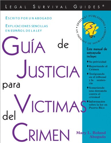 cover image Guia de Justicia Para Victimas del Crimen = Crime Victim's Guide to Justice