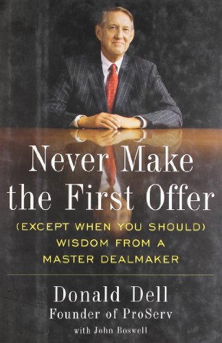 cover image Never Make the First Offer and Other Wisdom No Dealmaker Should Be Without