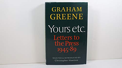 cover image Yours, Etc.: Letters to the Press