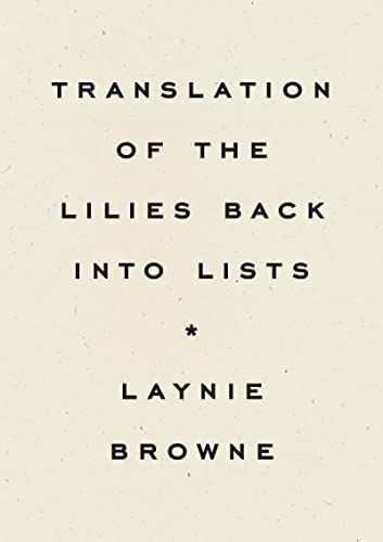 cover image Translating the Lilies Back into Lists