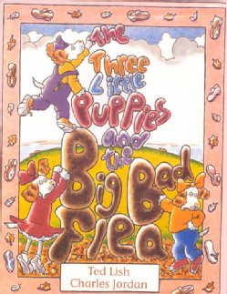 cover image THE THREE PUPPIES AND THE BIG  BAD FLEA